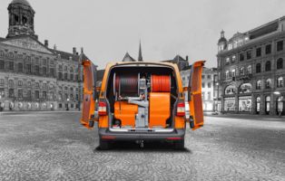 Elektrische hogedruk rioolreinigingsunit in Ford Transit